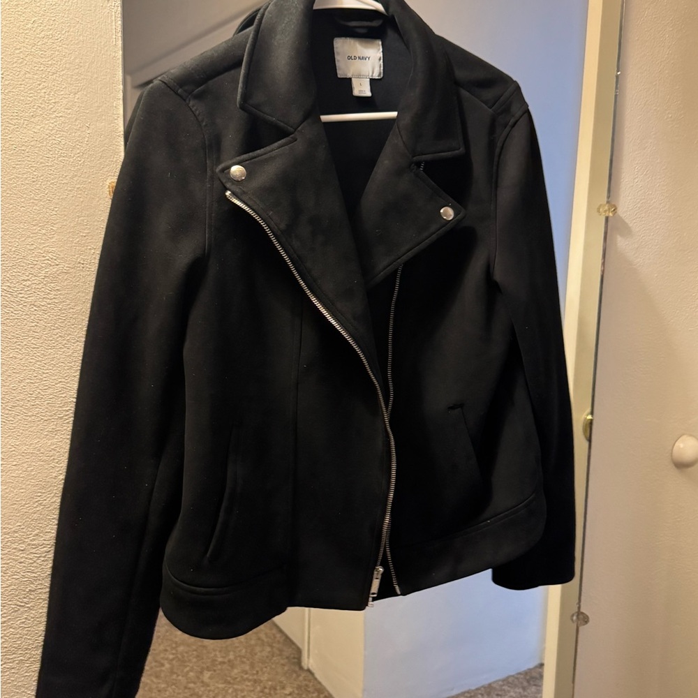 Old Navy Women's Black Moto Jacket size Large
